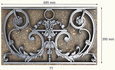 Balcon garde-corps balustrade en fonte Loiselet